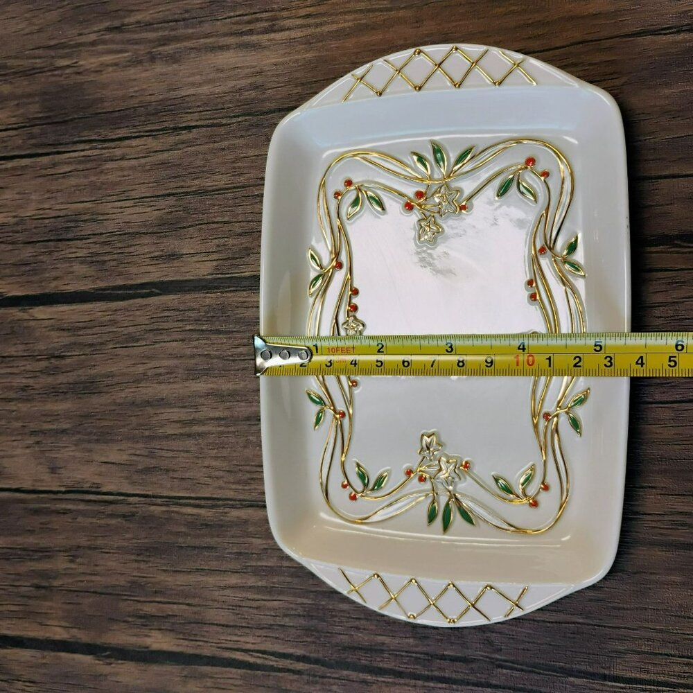 Lenox Frosted Berries Small Tray 8" With Gold & Enamel Accents - Picture 5 of 5
